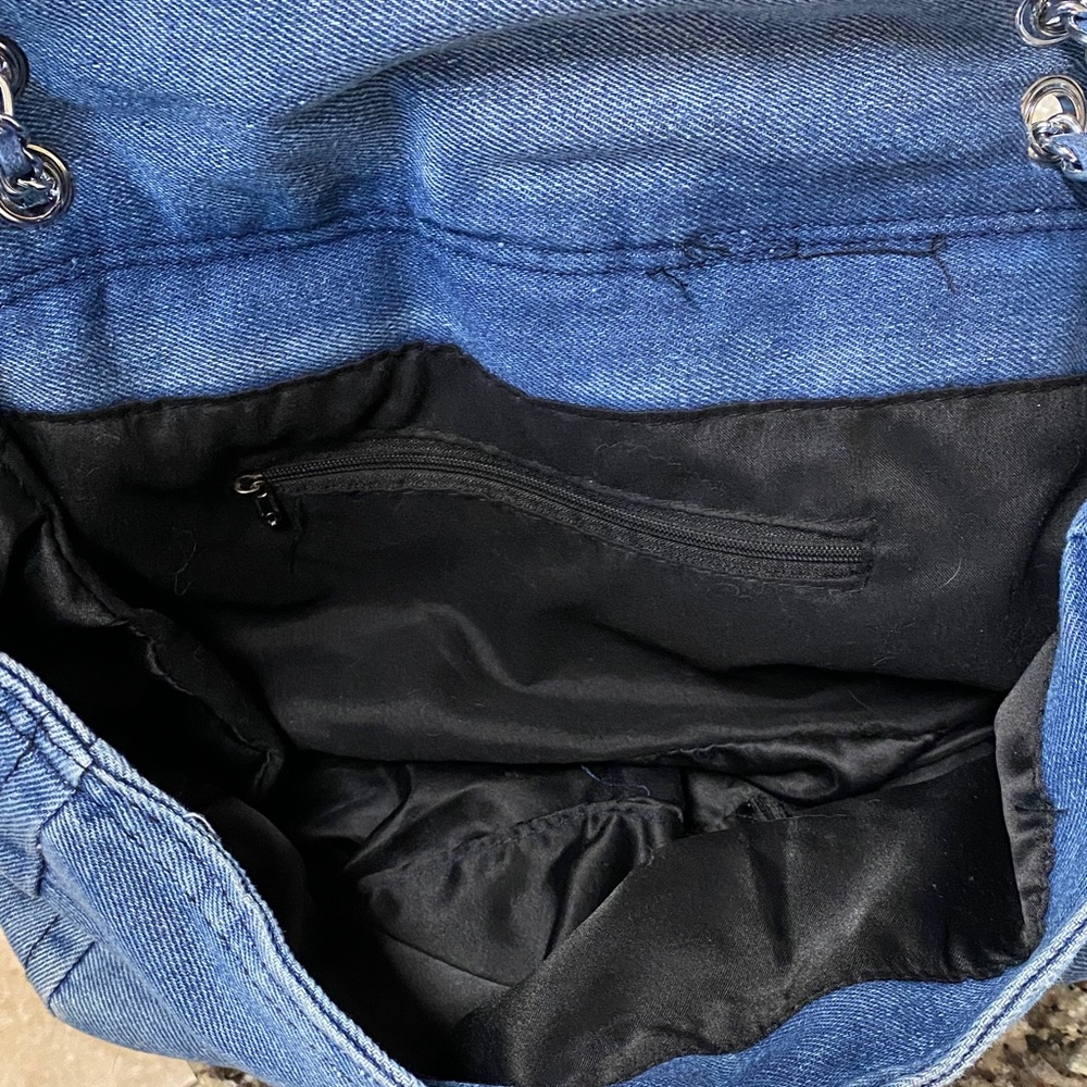 Blue Denim Shoulder Bag - Picture 7 of 9